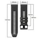 thumbnail image 4 of Correa de silicona para reloj Garmin Tactix Delta/enduro, rayas horizontales, repuesto, 4 of 4