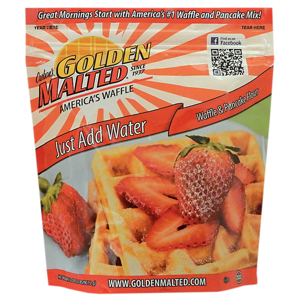 Golden Malted Just Add Water NonGMO Waffle & Pancake Mix