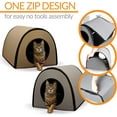 thumbnail image 2 of Heated Outdoor  House with Waterproof Design, Insulated, Safety Listed - Small 21 X 14 X 13in Tan 20W, Dog Bed, 2 of 8