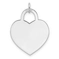 thumbnail image 2 of Auriga Fine Jewelry 14K White Gold Large Heart Pendant (L- 29.3 mm, W-21.3 mm) for Women, 2 of 3