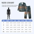 thumbnail image 4 of Susaid Magical Butterfly In Forest Print Men's Long Sleeve Pajama Set, Two-Piece Button-Down Loungewear PJs Set, Comfortable Sleepwear for Relaxation-Large, 4 of 7