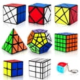 thumbnail image 1 of Juego Speed Cube Coolzon, paquete de 9 cubos mágicos para niños y adultos, 1 of 7
