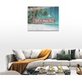 thumbnail image 2 of Beach Wall Art Coastal Ocean Pictures Wall Decor Beach Palm Trees Canvas Prints Blue Sea Sky Painting Modern Artwork Home Decoration for Bathroom Bedroom Living Room 16"x12", 2 of 6