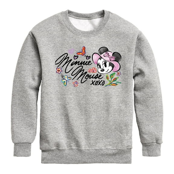 Disney - Minnie Mouse Xoxo - Toddler & Youth Crewneck Fleece Sweatshirt