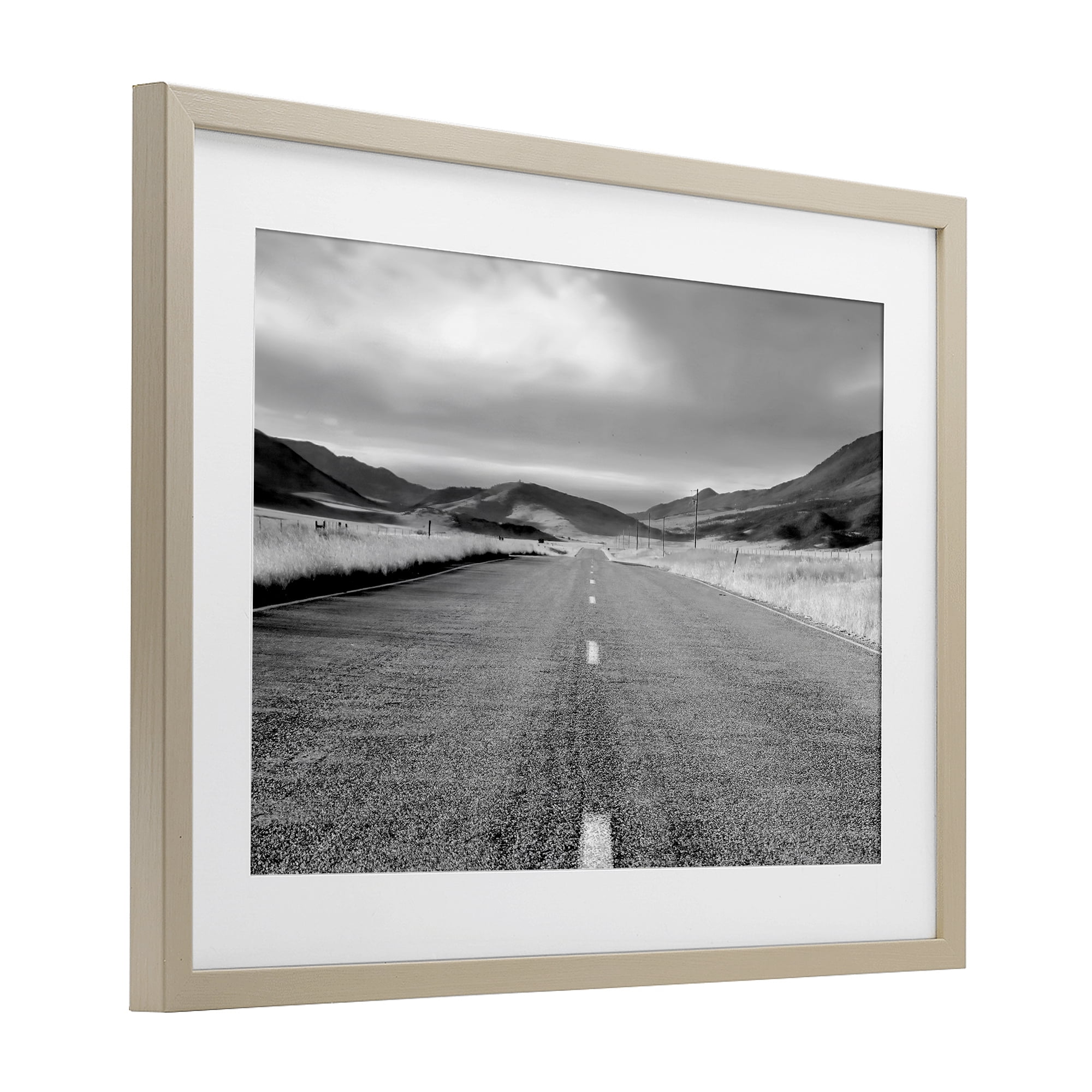 Stupell Industries Open Road Through Rolling Hills Birch Framed Print Under Glass, design by Steve Toole