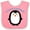 Pink and White, variant on Inktastic Cool As a Penguin Boys or Girls Baby Bib