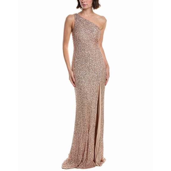 issue New York womens  Sequin One-Shoulder Maxi Dress, s