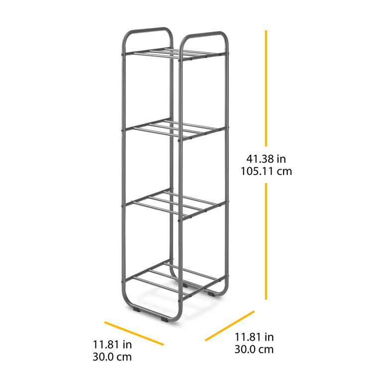 Whitmor 4-Tier Vertical Shelf Organizer - Black - Walmart.com
