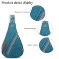 thumbnail image 3 of Hukapapa Bolsa para bicicleta de montañismo Bolsa de pecho multifuncional Bolsa de hombro simple oblicua Bolsa de pecho para hombres y mujeres Bolsa de deportes al aire libreLago verde, 3 of 5