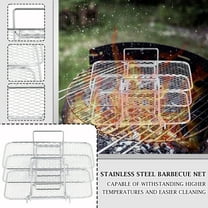 Stainless Steel Barbecue Net - 3-Tier Dehydrator Rack for Barbecue Racks - Foldable Grill Stand for Oiling, Baking & Storage