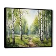 thumbnail image 2 of Designart "Silent Woods Birch Woods I" Tree Birch Floater Framed Canvas Art Print, 2 of 7
