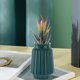 thumbnail image 1 of Plastic Glazed-Look Decorative Vase | Imitation Ceramic Finish | Navy White Orange | Modern Home Accent | Living Room TV Cabinet Shelf Decor | 12.3x6x5.8cm | Durable Flower Pot | For Fresh & Dried, 1 of 6