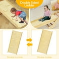 thumbnail image 4 of CIPACHO 3-in-1 Kids Climber Set Wooden Arch Triangle Rocker with Ramp and Mat, Gifts for Boys and Girls Aged 1-8, Natural, 4 of 6