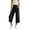 M227 Black, variant on Tfken Womens Wide Leg Pants Casual For Summer Solid Color High Elastic Waist Wide-Leg Capri Pants With Pockets Trendy Daily Wear Female Leisure Clothes Pink