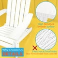 thumbnail image 6 of WINSOON All Weather HIPS Folding Adirondack Chair Outdoor Patio Chair, White Finish, 6 of 7