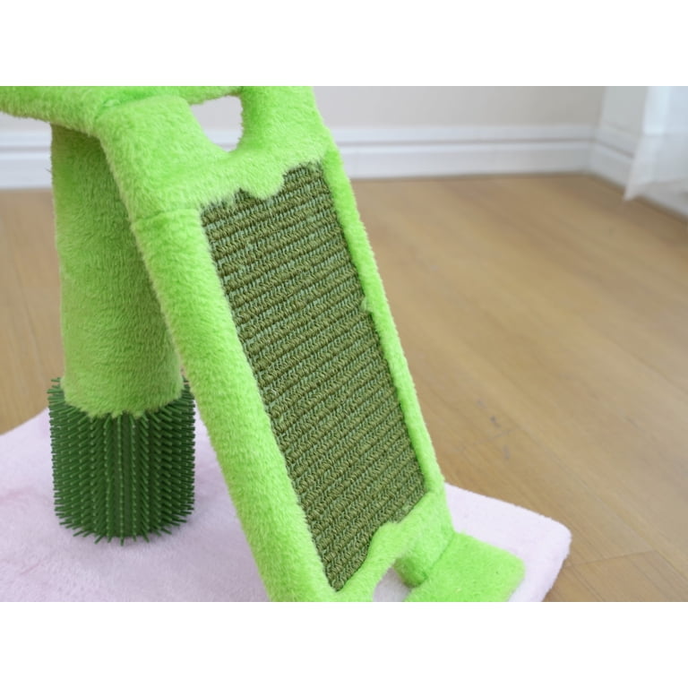 Flower Cat Scratching Post with Grooming Brush photo 8