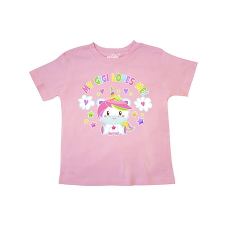 

Inktastic My Gigi Loves Me with Cute Rainbow Unicorn Gift Toddler Boy or Toddler Girl T-Shirt
