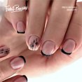 thumbnail image 1 of Fofosbeauty 24pcs Press on False Nails Tips, Square Fake Acrylic Nails, Shadow Petals, 1 of 9