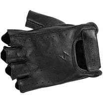 Scorpion Half Cut Mens Leather Motorcycle Gloves Black SM