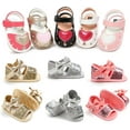 thumbnail image 2 of Baby Girls Floral Closed Toe Sandals Non-Slip Soft Rubber Sole Infant Toddler Summer Walking Shoes, 2 of 7