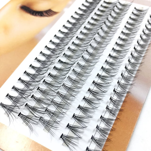 100 paquetes de extensiones de pestañas naturales de visón falso pestañas individuales 10/20/40D pestañas de racimo maquillaje pestañas postizas nuevo hola suerte unisex