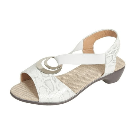 

Ediodpoh Women Shoes Thick Sole Wedge Sneakers Fashionable Outdoor Comfortable Breathable Casual Sneakers Comfortable Sandals for Women White 8.5(41)