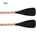 thumbnail image 3 of Bewildely 2 pack/lote utensilios de cocina ergonómicos agarre cómodo cucharas de madera cucharas de madera para cocinar antiadherentes Cocina y Comedor, 3 of 4