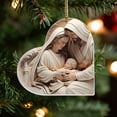 thumbnail image 1 of Adornos Navideños Redondos de Acrílico | Adornos Religiosos para Árbol de Navidad | Adornos Colgantes Ligeros y Duraderos para El Hogar., 1 of 4