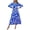 Blue Leaves, variant on PRETTYGARDEN Women's Spring Fall Midi Dress Casual Long Sleeve V Neck Swiss Dot Pleated A Line Flowy Dresses