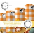 thumbnail image 4 of Fsddascl Autumn Hills Fall Blackout Curtains for Bedroom/Living Room, Thermal Insulated Kitchen Curtains, Thanksgiving Rustic Trees Orange Check Grommet Darkening Window Treatment Drapes 42"x63"x2, 4 of 6