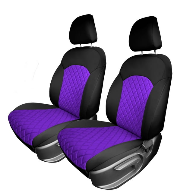For 2019-2024 Kia Forte FH Group Neoprene Custom Fit Waterproof Car Seat Covers - Front Set Purple