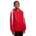 thumbnail image 4 of Sport-Tek YST81 Youth Fleece-Lined Colorblock Jacket, True Red/White, M, 4 of 6
