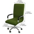 thumbnail image 4 of PiccoCasa Stretchable Office Chair Cover Jacquard Stripe Computer Chair Cover, Large Green, 4 of 6