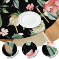 thumbnail image 4 of Round Fitted Tablecloth with Elastic Edges Fits 36"-44" Round Tables Pioneer Colorful Floral Waterproof Table Cover Washable Indoor and Outdoor for Party Kitchen Dinner Banquet Patio Picnic, 4 of 7