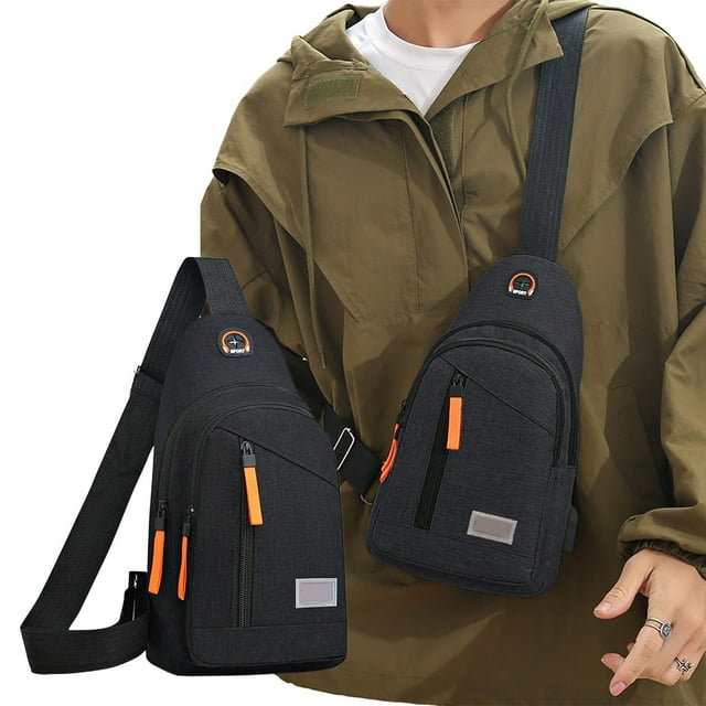 PRETXORVE Sac à Bandoulière Homme Étanche Multifonctionnel Sport Extérieur Loisirs Sac à Dos Messager