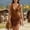 Brown, variant on Women's Solid Color Sleeveless Deep V-Neck Fringe Mini Dress, Form-Fitting Western Style Dress with Front Zipper, Suede-Look Party Dress for Night Out and Cowgirl Events Brown XXL