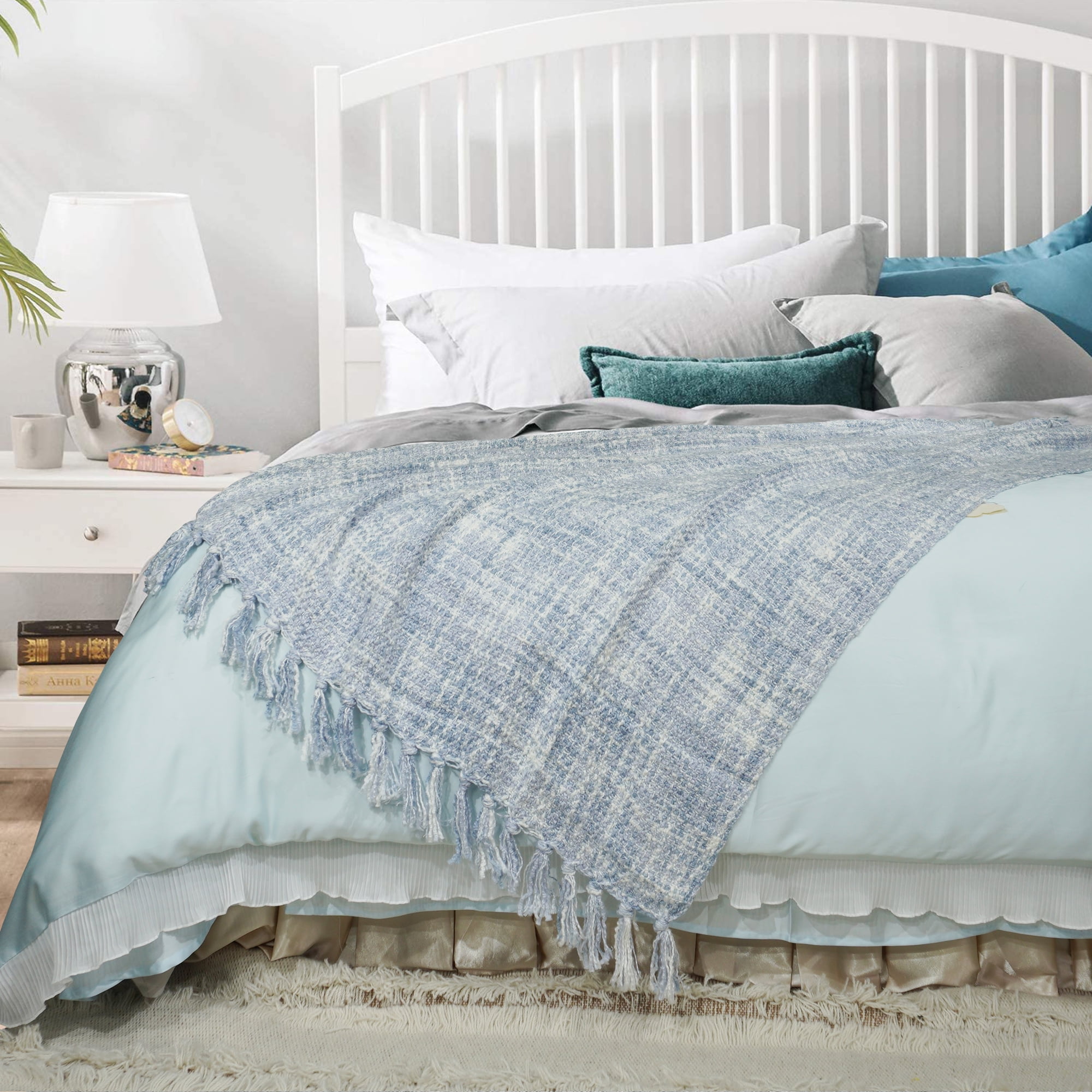 Home Soft Things Überwurf – 152,4 X 203,2 Cm, Ashley Blue, Super Weich