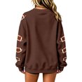 thumbnail image 5 of Clossjun Football Print Sweatshirts for Women Oversized Crewneck Game Day Hoodies Casual Loose Fit Pullover Tops for Vacation XL, 5 of 6