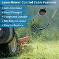 thumbnail image 3 of Unique Bargains No.746P06891/746-06891 Lawn Mover Throttle Cable for CUB Cadet ZT1-42 KH, ZT1-50 KH FAB, ZT1-54 KH FAB, ZT1-42 KH FAB, ZT1-46 KH FAB Throttle Choke Cable, 3 of 7