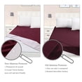thumbnail image 2 of PiccoCasa Waterproof TPU Membrane Layer Mattress Protector Queen, Burgundy, 2 of 7