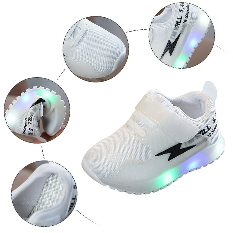 B91xZ Kids Shoes Girls Breathable Sneakers Lighting Athletic B91xZ Kids Shoes Girls Breathable Sneakers Lighting Athletic