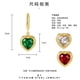 thumbnail image 3 of Nvzi Pendientes con forma de corazón de melocotón y circonitas, pendientes de acero inoxidable bañados en oro, colgante de amor, pendientes de acero de titanio (rojo), 3 of 4