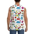thumbnail image 4 of Lsque Summer Print Men's Cotton Blend Sleeveless Muscle Shirts (S-3XL)- Moisture Wicking, Odor Protection, UPF 30+,XX-Large, 4 of 8