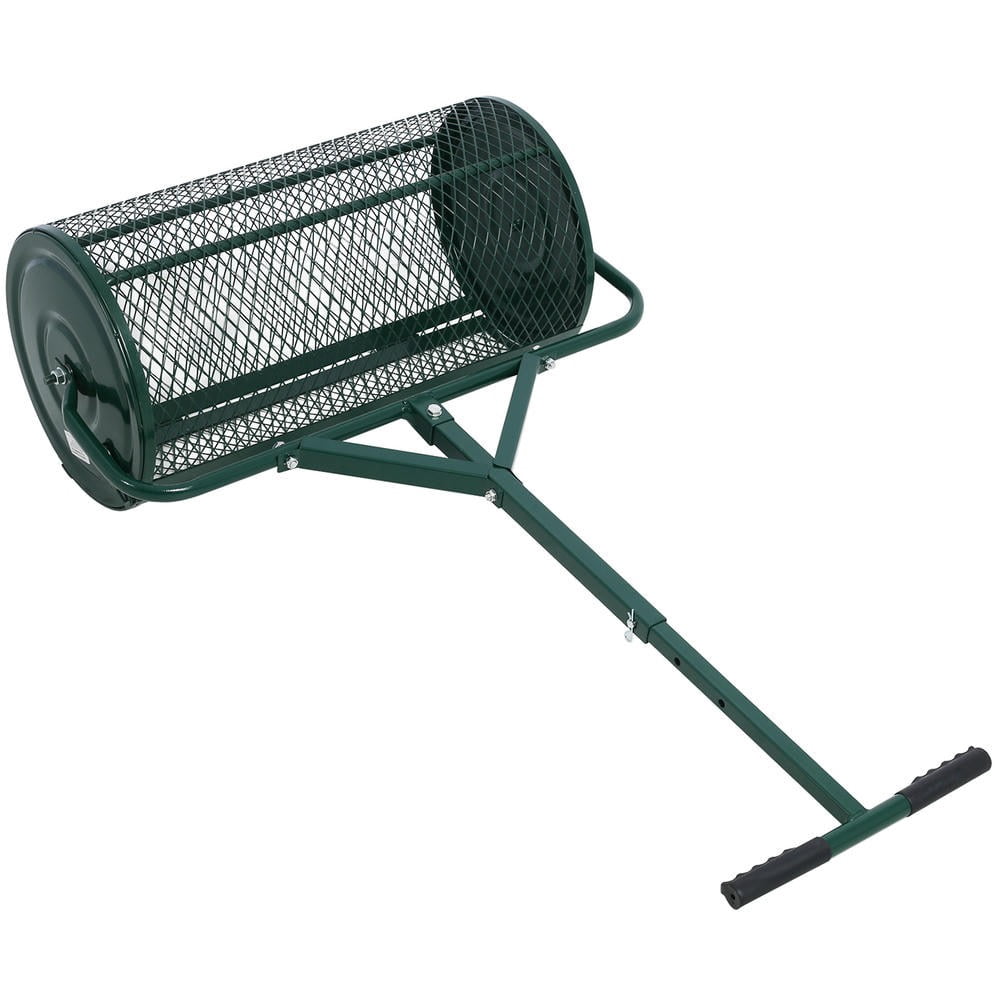 YYAo Garden Care Manure Spreaders,Peat Moss Spreader 24inch,Compost Spreader Metal Mesh,T shaped Handle for planting seeding