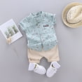 thumbnail image 5 of Toddler Kids Baby Boys Casual Printed Short Sleeve Tops +Shorts Outfits Sets Lovely Dailywear, 5 of 5