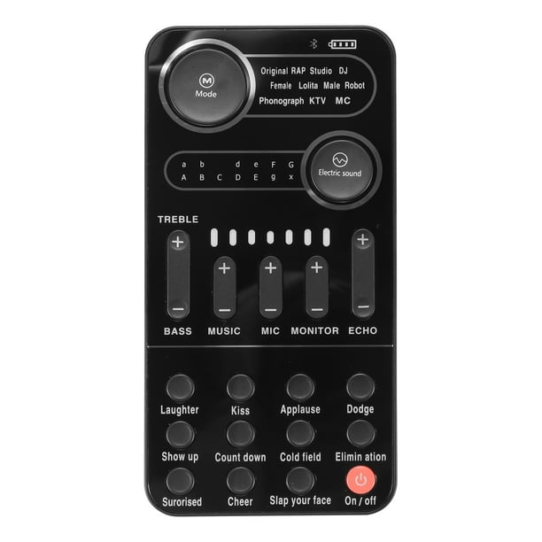 Tarjeta De Sonido En Vivo Múltiples Efectos De Sonido Tarjeta De Cambio De Voz De Transmisión En Vivo Portátil Con Micrófono Para Computadora De Transmisión En Vivo Teléfono Inteligente Inevent EL011893-00