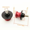thumbnail image 4 of Riwesomey Accesorio de motocicleta Aluminio CNC Deslizadores de brazo oscilante de motocicleta Deslizadores de carrete de motocicleta Carretes de Accesorios para motos rojo, 8 mm, 4 of 5