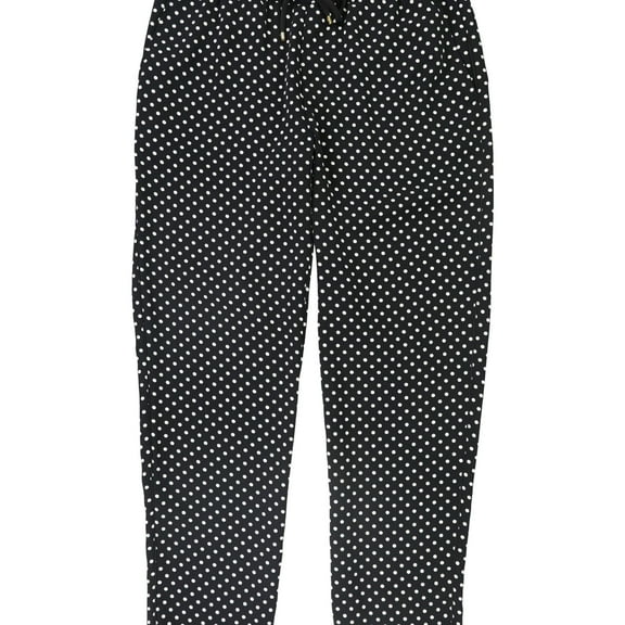 Ralph Lauren Womens Dot Casual Lounge Pants, Black, 4