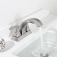 thumbnail image 3 of PARLOS 2 Handles Bathroom Faucet with Metal Pop-up Drain and Faucet Supply Lines, Brushed Nickel, 3 of 10