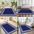 thumbnail image 4 of Large Area Rugs 6'x9', Navy Blue Geometric Carpet Runner Indoor Outdoor Rugs Home Decor Aesthetic, White Greek Key Farmhouse Non Slip Mats Washable Accent Rug for Living Room Bedroom, 4 of 8